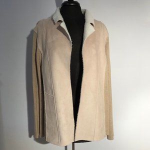 ALFRED DUNNER JACKET SWEATER TAN SIZE 18 NWOT